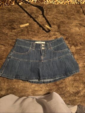 Hollister Blue Denim Mini Skirt